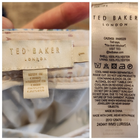 Ted Baker Lurissa Floral-Printed Ruffle Mini Skirt Ivory Size 4 (Ted Size 1) - Picture 3 of 16